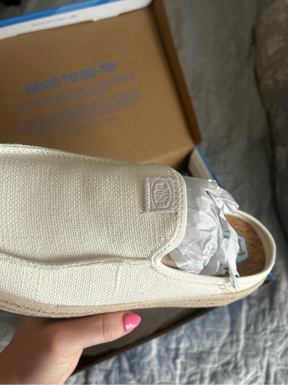 NEW IN BOX HEYDUDE Canvas Slip-On Platform Austin Lift Espadrille Woven size 8 - Picture 11 of 16